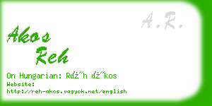 akos reh business card